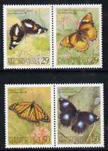 Micronesia 1993 Butterflies perf set of 4 (2 se-tenant pairs) unmounted mint, SG 333-36