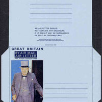 Great Britain 1974 Birth Centenary of Sir Winston Churchill Airletter form inscribed 'GREAT BRITAIN', folded on 'fold lines' otherwise pristine unmounted mint