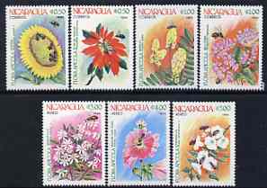Nicaragua 1984 Agricultural Flowers complete set of 7 unmounted mint, SG 2577-83