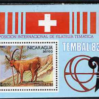 Nicaragua 1983 Tembal '83 Thematic Stamp Exhibiton perf m/sheret unmounted mint