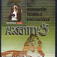 Nicaragua 1985 Argentina '85 Stamp Exhibiton (Dogs) perf m/sheret unmounted mint