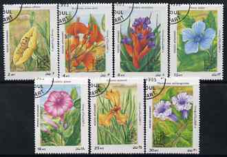Afghanistan 1985 'Argentina 85' Stamp Exhibition (Flowers) perf set of 7, cto used SG 1036-42
