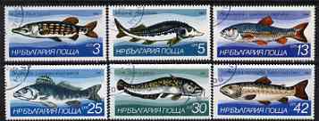 Bulgaria 1983 Freshwater Fishes perf set of 6, cto used SG 3072-77