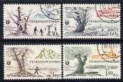 Czechoslovakia 1964 Tourist Issue (Trees) perf set of 4 cto used, SG 1406-09