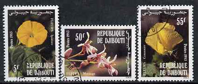 Djibouti 1983 Flowers perf set of 3 fine cto used, SG 878-80