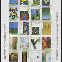 Brazil,1998 World Cup Football Art perf sheetlet containing complete set of 24 values unmounted mint, SG 2927a