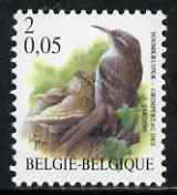 Belgium 2000-01 Birds #4 Treecreeper 2f/0.05Euro dual currency unmounted mint, SG 3539