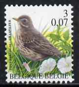 Belgium 2000-01 Birds #4 Meadow Pipit 3f/0.07Euro dual currency unmounted mint, SG 3540