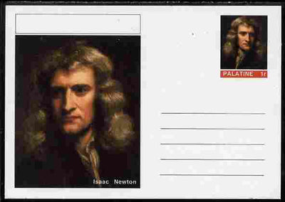 Palatine (Fantasy) Personalities - Isaac Newton postal stationery card unused and fine