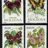 Moldova 1993 Butterflies & Moths perf set of 4 unmounted mint, SG 94-7