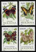 Moldova 1993 Butterflies & Moths perf set of 4 unmounted mint, SG 94-7