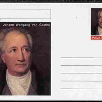 Palatine (Fantasy) Personalities - Johann Wolfgang von Goethe postal stationery card unused and fine
