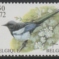 Belgium 2000-01 Birds #4 Magpie 150f/3.72 Euro dual currency unmounted mint, SG 3548