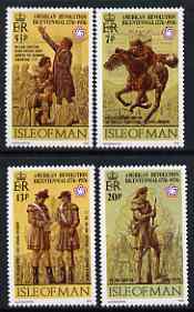 Isle of Man 1976 USA Bicentenary perf set of 4 unmounted mint, SG 75-78