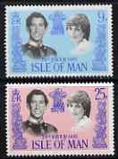 Isle of Man 1981 Royal Wedding perf set of 2 unmounted mint, SG 202-3