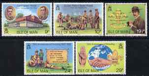 Isle of Man 1982 75th Anniversary of Scouting perf set of 5 unmounted mint, SG 211-15