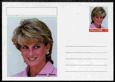 Palatine (Fantasy) Personalities - Princess Diana postal stationery card unused and fine