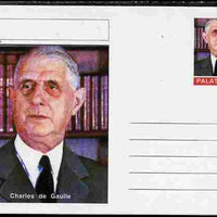 Palatine (Fantasy) Personalities - Charles de Gaulle postal stationery card unused and fine