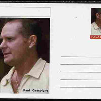 Palatine (Fantasy) Personalities - Paul Gascoigne (football) postal stationery card unused and fine