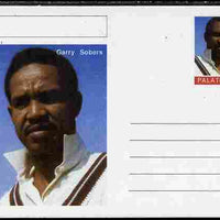 Palatine (Fantasy) Personalities - Garry Sobers (cricket) postal stationery card unused and fine