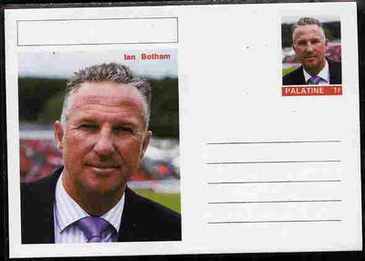 Palatine (Fantasy) Personalities - Ian Botham (cricket) postal stationery card unused and fine