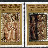 Gabon 1978 Christmas - Sculptures perf set of 2 unmounted mint, SG 678-79