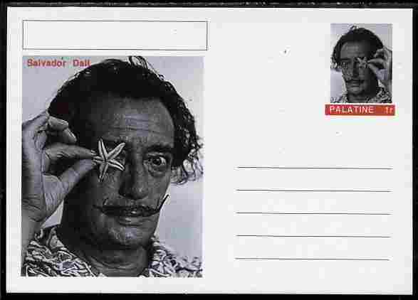 Palatine (Fantasy) Personalities - Salvador Dali postal stationery card unused and fine