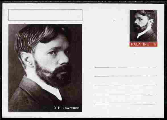 Palatine (Fantasy) Personalities - D H Lawrence postal stationery card unused and fine