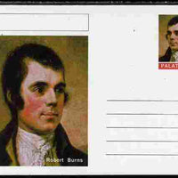 Palatine (Fantasy) Personalities - Robert Burns postal stationery card unused and fine