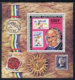 Central African Empire 1978 Death Centenary of Sir Rowland Hill 500f perf m/sheet unmounted mint, Mi BL 39A