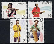 St Vincent 1985 Musical Instruments set of 4 unmounted mint SG 905-8