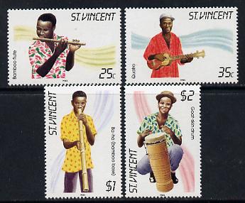 St Vincent 1985 Musical Instruments set of 4 unmounted mint SG 905-8