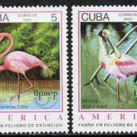Cuba 1993 America - Endangered Animals perf set of 2 unmounted mint, SG 3850-51