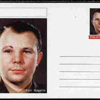 Palatine (Fantasy) Personalities - Yuri Gagarin postal stationery card unused and fine