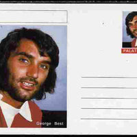 Palatine (Fantasy) Personalities - George Best (football) postal stationery card unused and fine