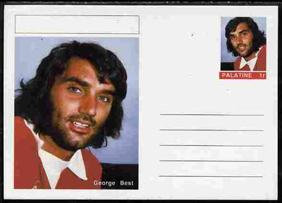 Palatine (Fantasy) Personalities - George Best (football) postal stationery card unused and fine