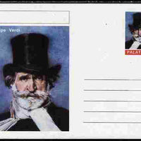 Palatine (Fantasy) Personalities - Giuseppe Verdi (Composer) postal stationery card unused and fine