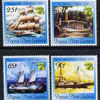 Papua New Guinea 1999 Australia '99 Stamp Exhibition - Ships perf set of 4 unmounted mint, SG 853-56