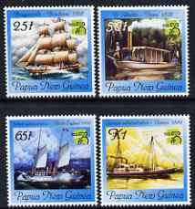Papua New Guinea 1999 Australia '99 Stamp Exhibition - Ships perf set of 4 unmounted mint, SG 853-56
