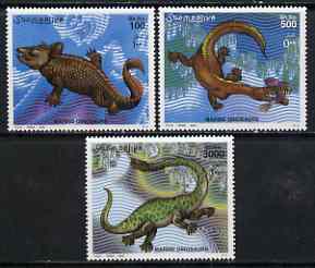Somalia 2000 Prehistoric Animals (Marine) perf set of 3 unmounted mint, Mi 843-45