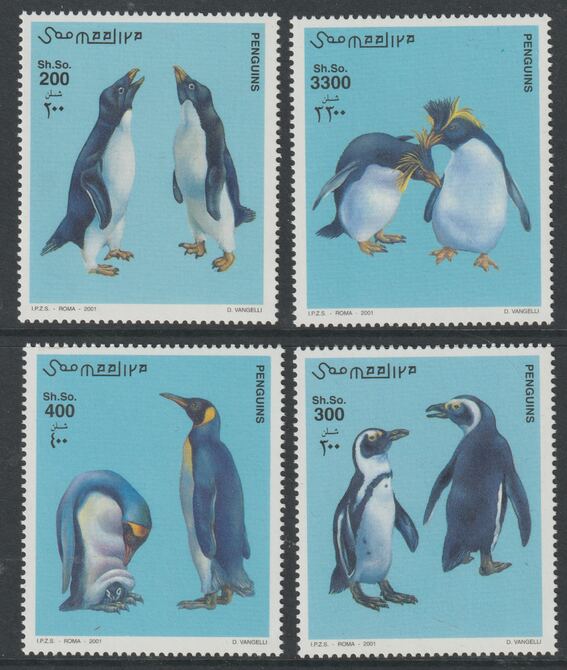 Somalia 2001 Penguins perf set of 4 unmounted mint, Michel 868-71