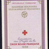France 1958 Red Cross Booklet complete and very fine, SG XSB8, Yv 2007