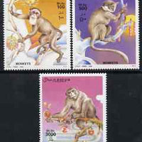 Somalia 2002 Monkeys perf set of 3 unmounted mint Michel 942-4