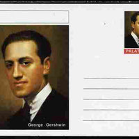 Palatine (Fantasy) Personalities - George Gershwin (Composer) postal stationery card unused and fine