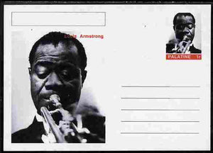 Palatine (Fantasy) Personalities - Louis Armstrong postal stationery card unused and fine