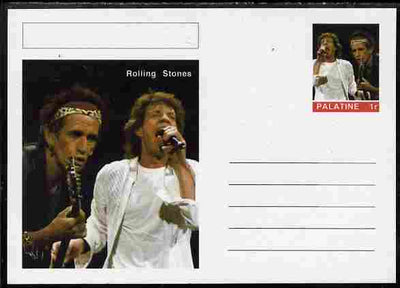 Palatine (Fantasy) Personalities - Rolling Stones postal stationery card unused and fine
