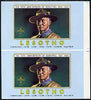Booklet - Lesotho 1982 Baden Powell Scout Anniversary imperf booklet front cover proof pair (size 7" x 8")