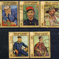 Aden - Kathiri 1968 Paintings by Van Gogh Postage set of 5 cto used, Mi 202-206