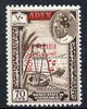 Aden - Qu'aiti 1966 Agriculture New Currency 35f on 70c unmounted mint, SG 59*
