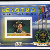 Lesotho 1982 75th Anniversary of Scouting (Baden Powell) unmounted mint imperf m/sheet (SG MS 479)